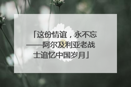 这份情谊，永不忘——阿尔及利亚老战士追忆中国岁月