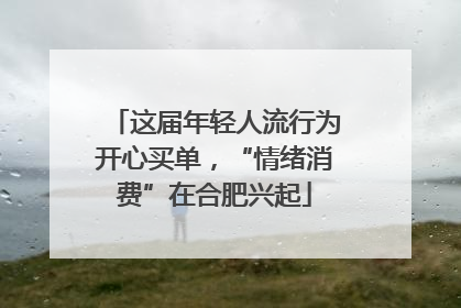 这届年轻人流行为开心买单，“情绪消费”在合肥兴起