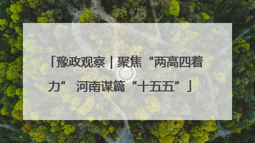 豫政观察｜聚焦“两高四着力” 河南谋篇“十五五”