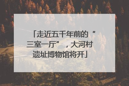 走近五千年前的“三室一厅”，大河村遗址博物馆将开