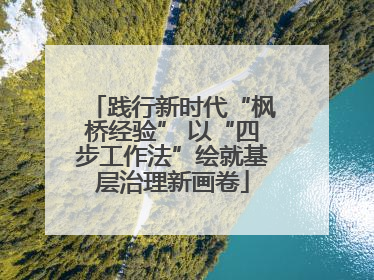 践行新时代“枫桥经验” 以“四步工作法”绘就基层治理新画卷