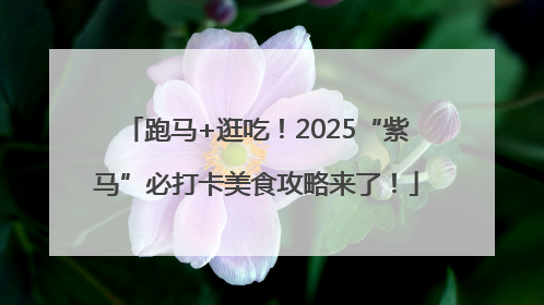 跑马+逛吃！2025“紫马”必打卡美食攻略来了！