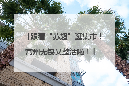 跟着“苏超”逛集市！常州无锡又整活啦！
