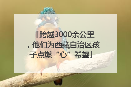 跨越3000余公里，他们为西藏自治区孩子点燃“心”希望