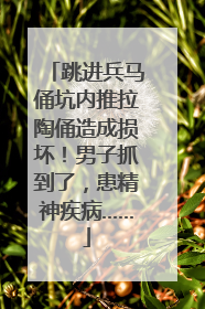 跳进兵马俑坑内推拉陶俑造成损坏！男子抓到了，患精神疾病……
