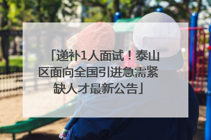 递补1人面试！泰山区面向全国引进急需紧缺人才最新公告