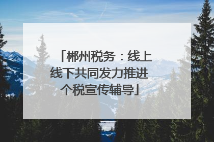 郴州税务：线上线下共同发力推进个税宣传辅导