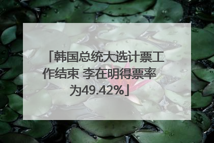 韩国总统大选计票工作结束 李在明得票率为49.42%