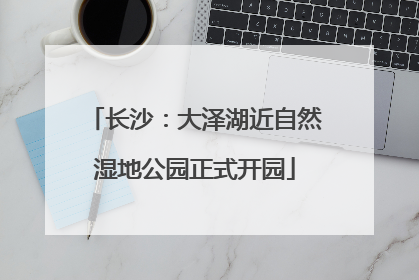 长沙：大泽湖近自然湿地公园正式开园