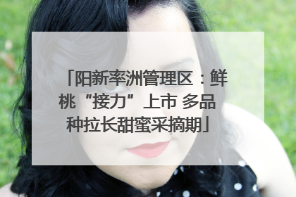 阳新率洲管理区：鲜桃“接力”上市 多品种拉长甜蜜采摘期