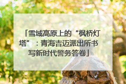 雪域高原上的“枫桥灯塔”：青海吉迈派出所书写新时代警务答卷