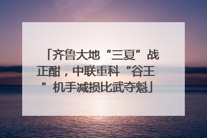 齐鲁大地“三夏”战正酣，中联重科“谷王”机手减损比武夺魁