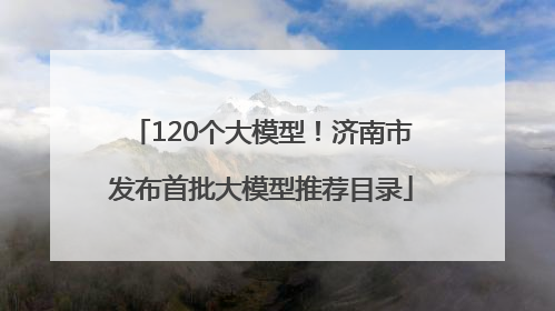 120个大模型！济南市发布首批大模型推荐目录