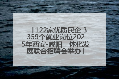 122家优质民企 3359个就业岗位2025年西安-咸阳一体化发展联合招聘会举办