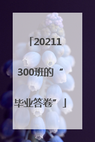 20211300班的“毕业答卷”