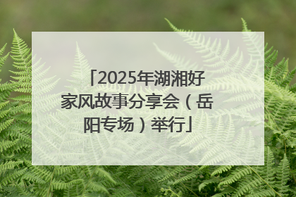 2025年湖湘好家风故事分享会（岳阳专场）举行