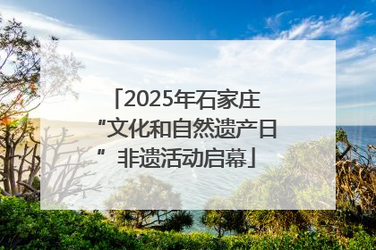 2025年石家庄“文化和自然遗产日”非遗活动启幕