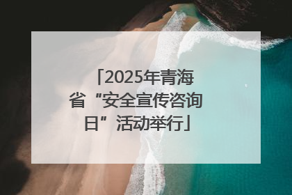 2025年青海省“安全宣传咨询日”活动举行