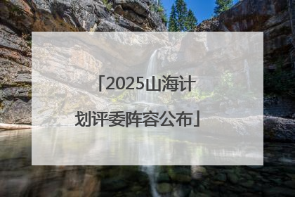 2025山海计划评委阵容公布