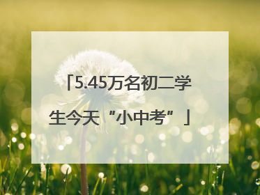 5.45万名初二学生今天“小中考”