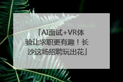 AI面试+VR体验让求职更有趣！长沙这场招聘玩出花